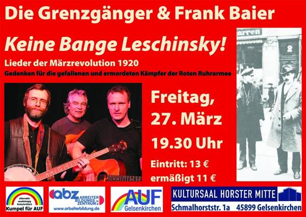 Flyer - : Grenzgänger & Frank Baier - Märzrevolution 1920