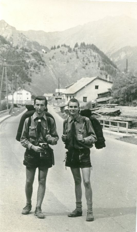 Frank u.  Stalin -  1960 - Sardinien -   Rückreise - Alpen