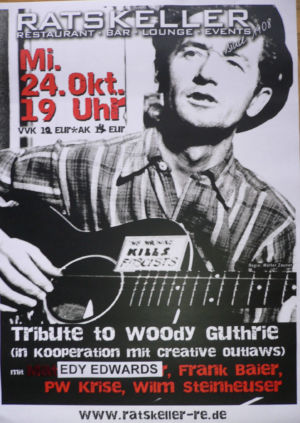 PLAKAT Tribut to Woody Guthrie - Ratskeller